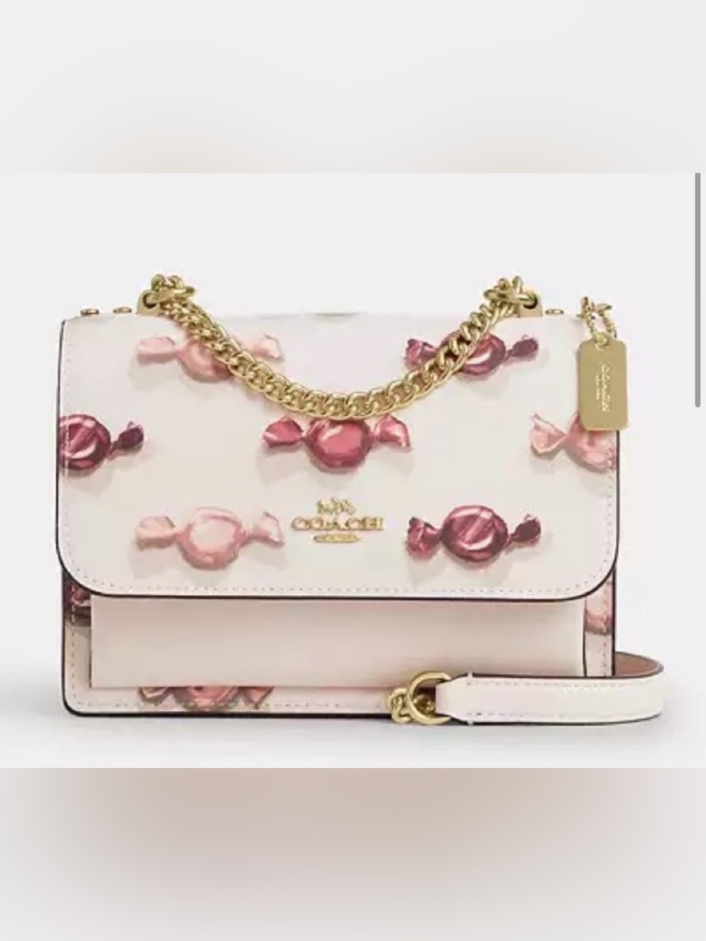 NWT Coach  Mini Klare Crossbody Bag with Candy Print 🍬 🤍